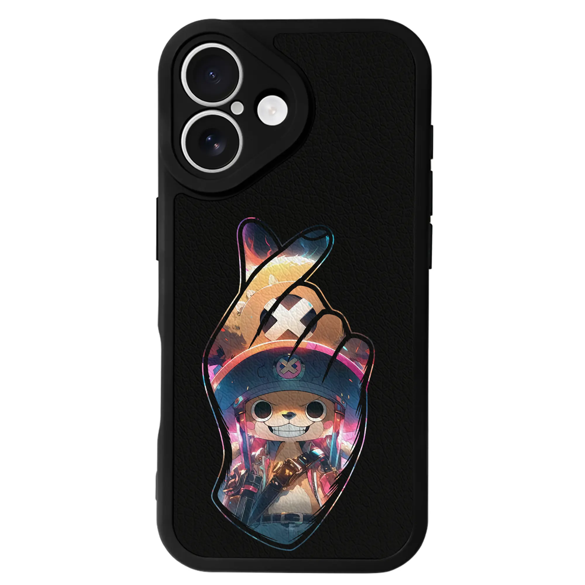 ワンピース グッズ トニートニー・チョッパー - IPhone 16シリーズ対応 ・ シリコンスマホケース ・ レザー調 ・ 高精度フィット ・ 耐衝撃 ・ ワイヤレス充電対応 ・ 精密カット